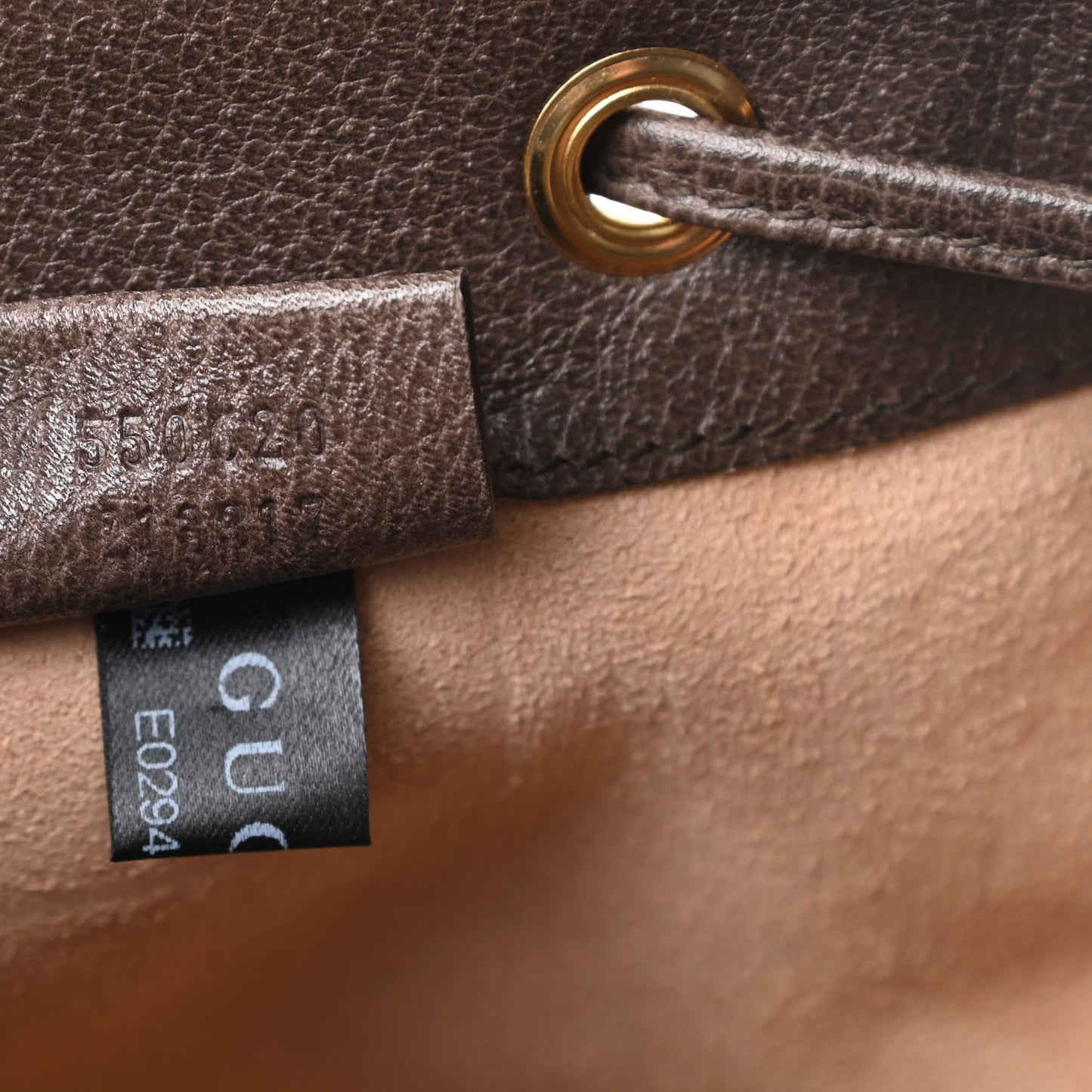 GG Supreme Monogram Web Mini Ophidia Bucket Bag Brown