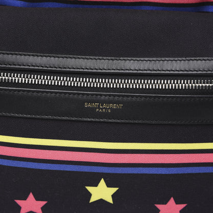 Saint Laurent Nylon Twill Dinosaur Print City Backpack Black Multicolor 13 of 18