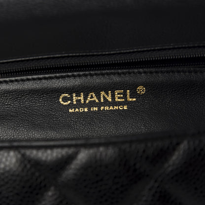Chanel Caviar Quilted Jumbo Single Flap Black 7 of 8