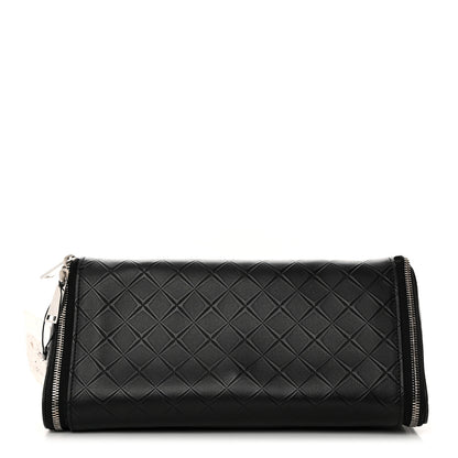 Bottega Veneta Calfskin Intarsio Toiletry Case Black 1 of 7
