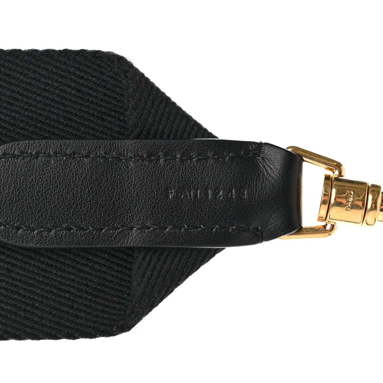 Celine Canvas Shoulder Strap Black 5 of 6