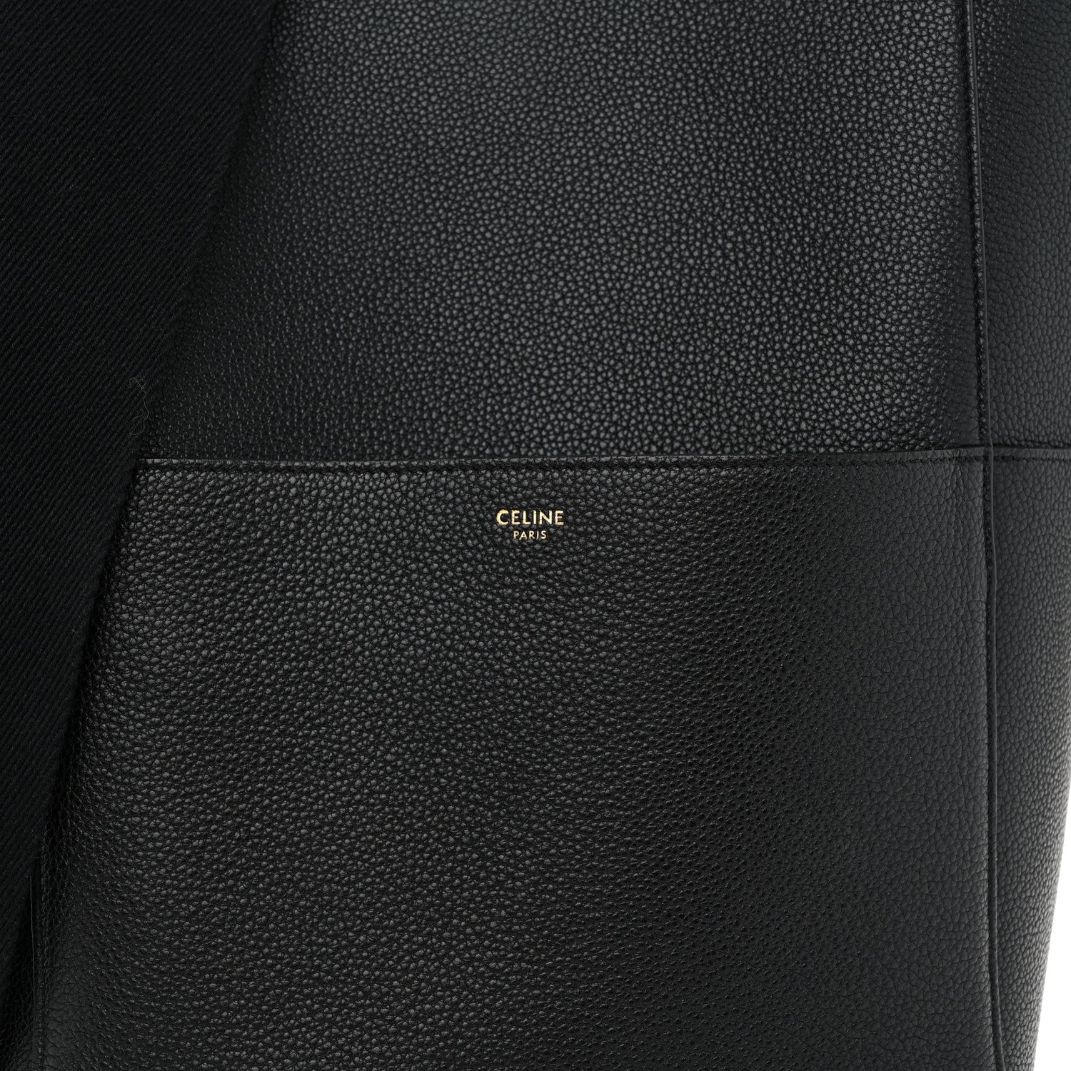 Celine Soft Grained Calfskin Sangle Bucket Bag Black 8 of 10