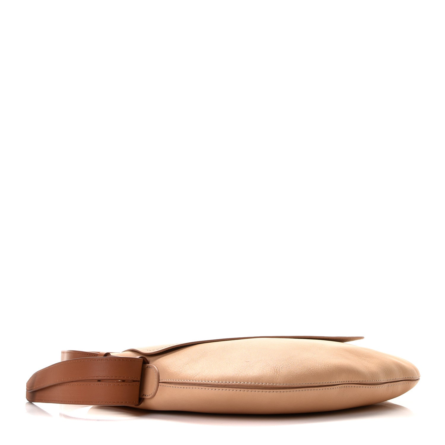 Chloe Shiny Small Grain Calfskin Bi-Color Kiss Hobo Sandy Beige 3 of 13
