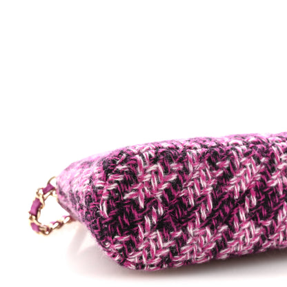 Chanel Tweed Quilted Mini Clutch With Chain Purple 9 of 11
