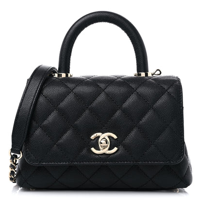 Chanel Caviar Quilted Extra Mini Coco Handle Flap Black 1 of 8