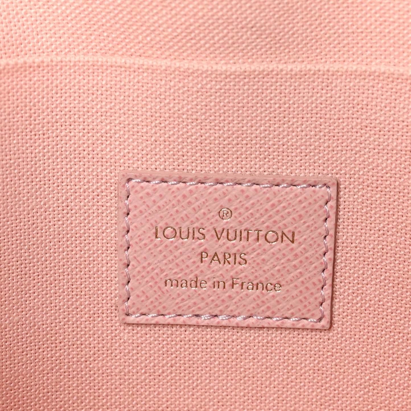 Damier Azur Pochette Felicie Chain Wallet Rose Ballerine