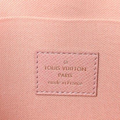 Louis Vuitton Damier Azur Pochette Felicie Chain Wallet Rose Ballerine 7 of 12