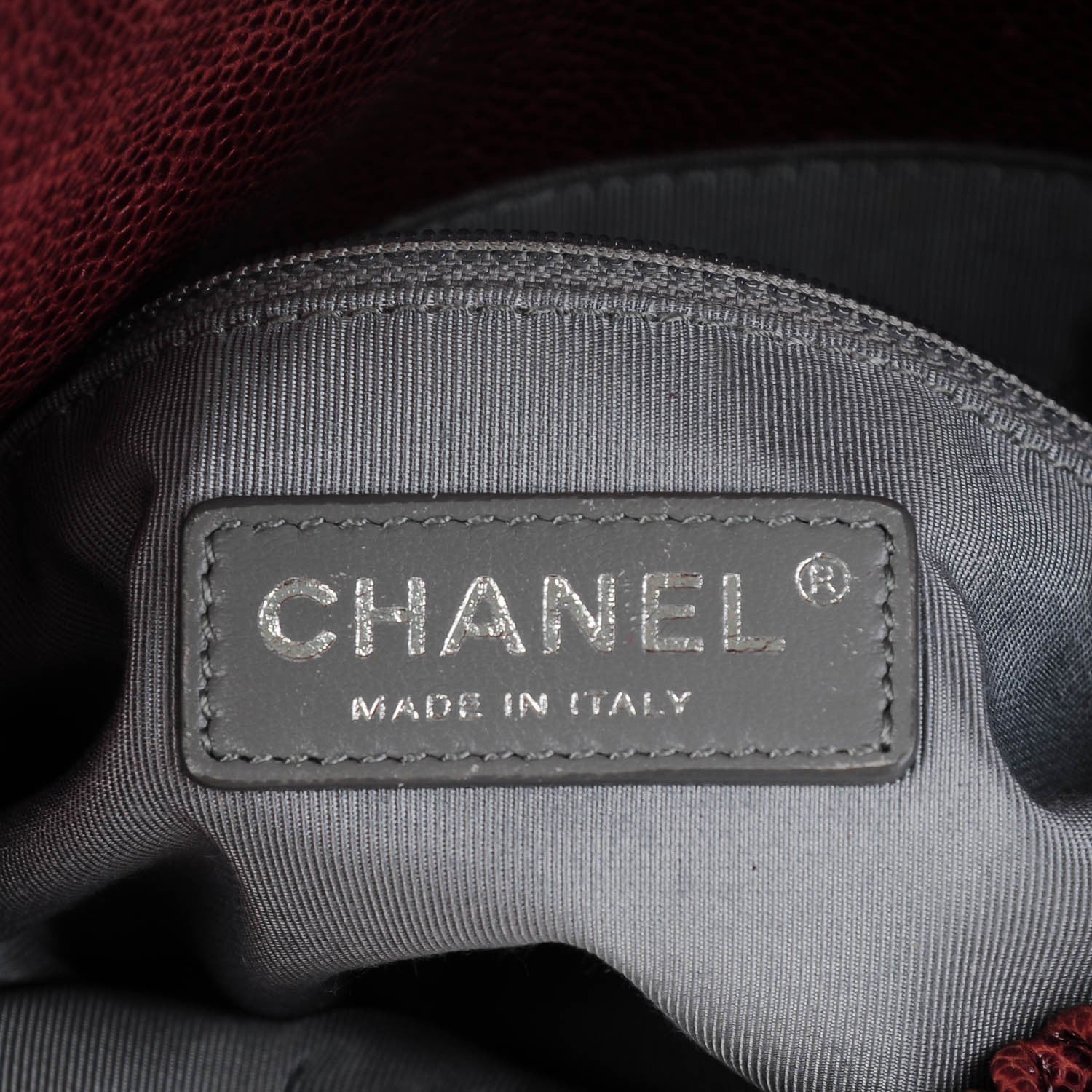 Chanel Crumpled Calfskin Quilted Medium Elastic Flap Bordeaux 6 of 7