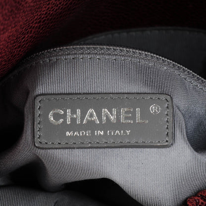 Chanel Crumpled Calfskin Quilted Medium Elastic Flap Bordeaux 6 of 7