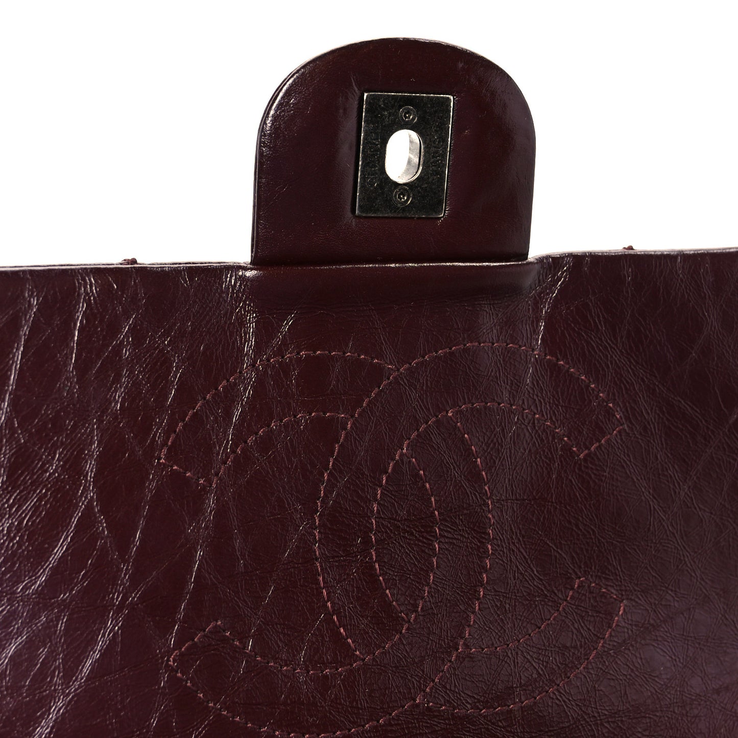 Aged Calfskin Medium New Portobello Flap Burgundy