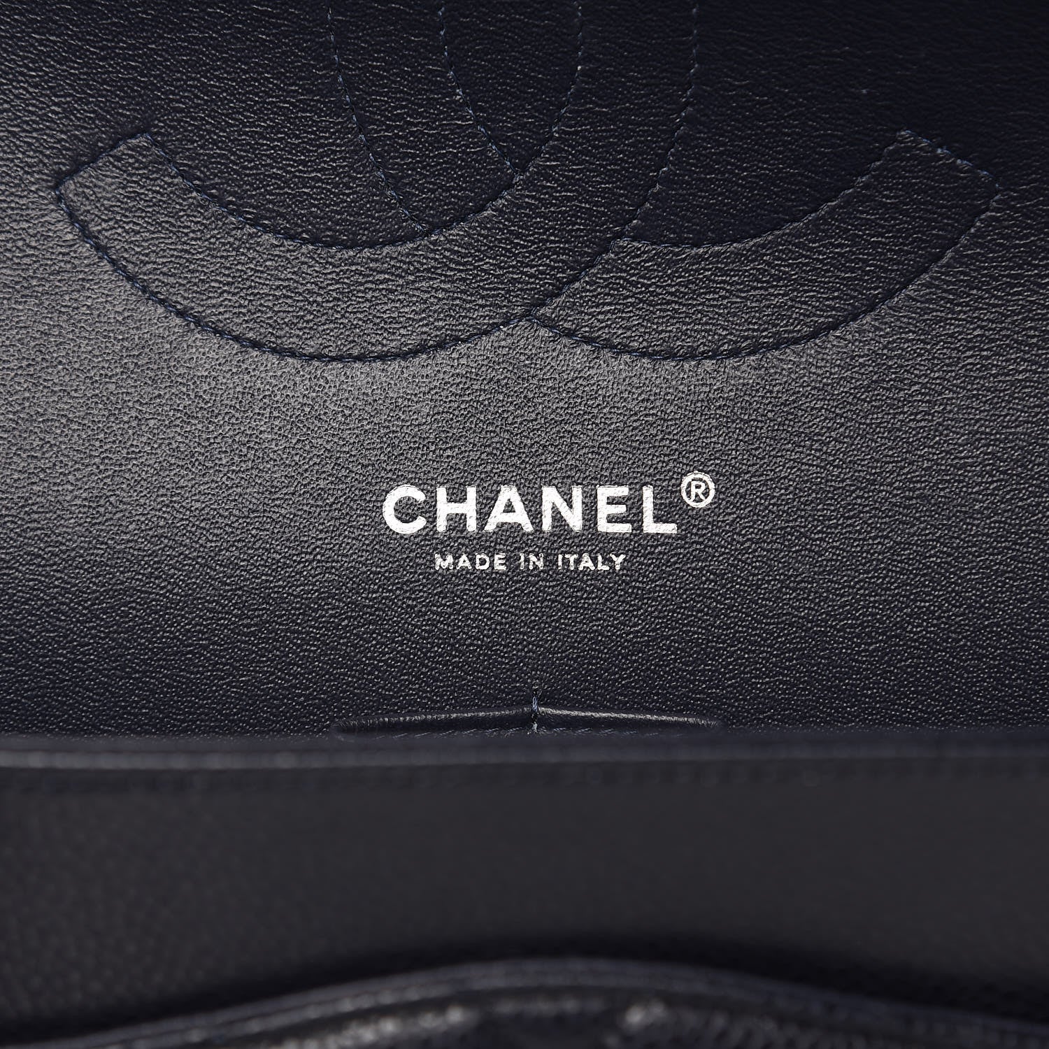 Chanel Caviar Quilted Jumbo Double Flap Navy Blue 6 of 10