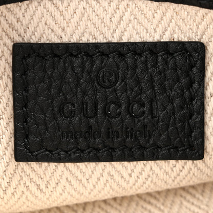 Gucci Pebbled Calfskin Mini B Shoudler Bag Black 6 of 10