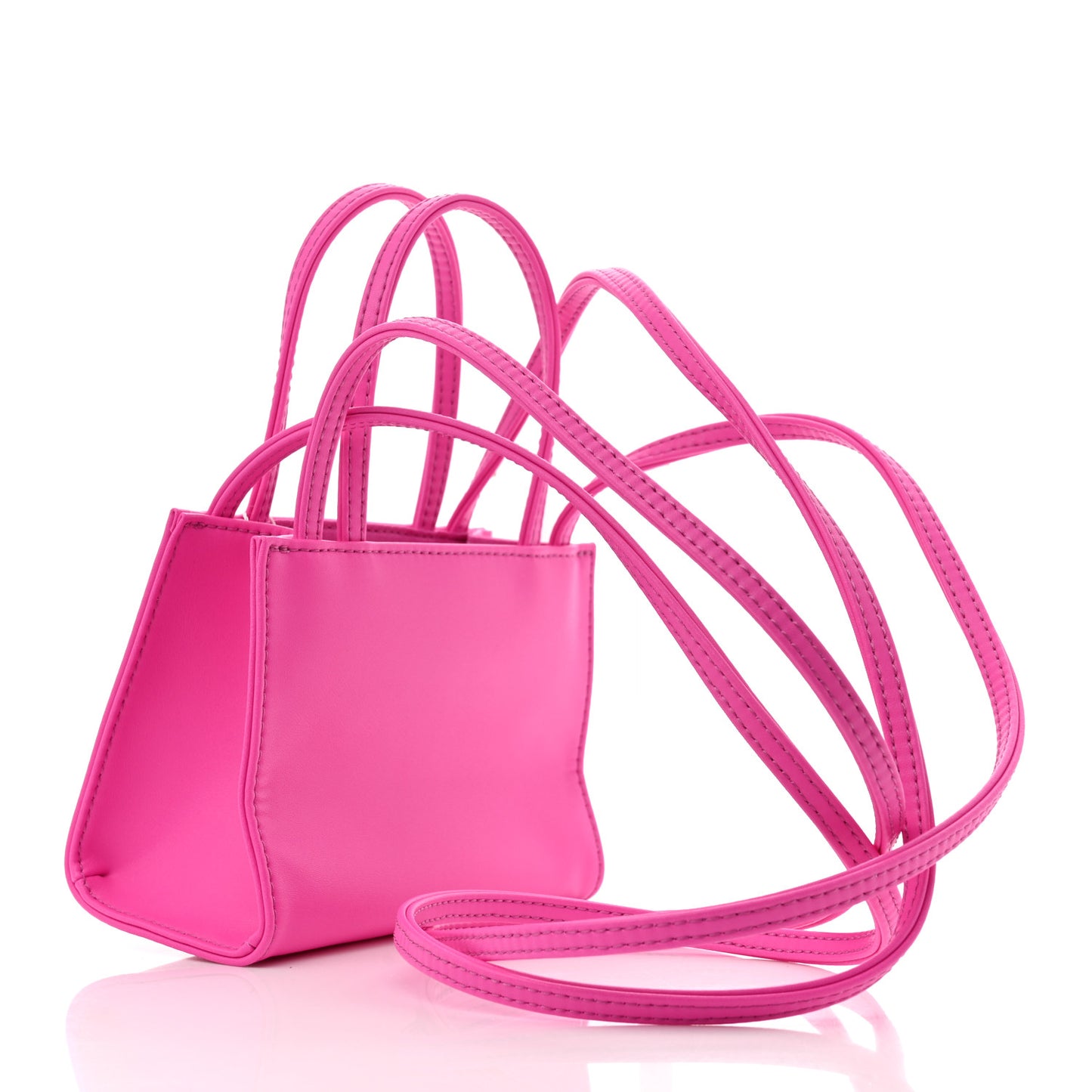 Vegan Leather Small Shopping Bag Azalea