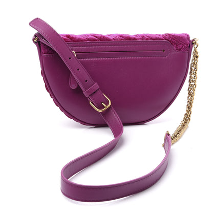 Balenciaga Crushed Velvet Logo Matelasse XXS Souvenir Belt Bag Fuchsia 2 of 11