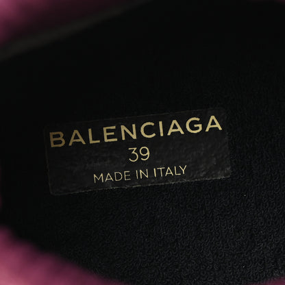 Balenciaga Neoprene Knit Womens Mid-Top Speed Sneakers 39 Prune White 7 of 8