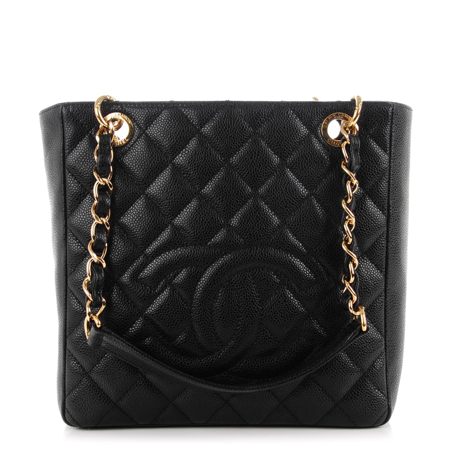 Chanel Caviar Quilted Petit Shopping Tote PST Black 1 of 7