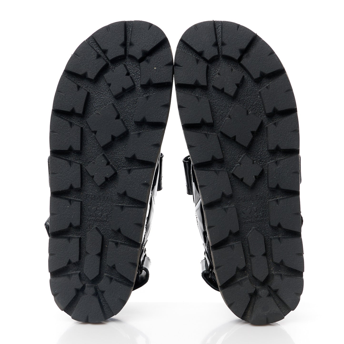 Patent Quilted Padded Slingback Sandals 40 Black