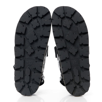 Prada Patent Quilted Padded Slingback Sandals 40 Black 5 of 9