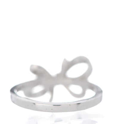 Tiffany Platinum Diamond .20ct Double Bow Ring 52 6 4 of 6