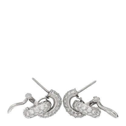 Tiffany Platinum Diamond Pave Link Earrings 3 of 4