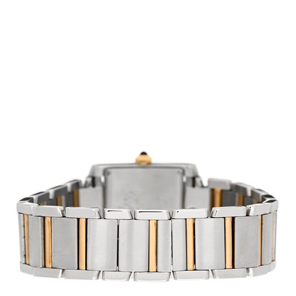 Cartier Stainless Steel 18K Yellow Gold 25mm Tank Francaise Quartz Watch 3 of 4