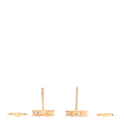 Van Cleef & Arpels 18K Yellow Gold Mother of Pearl Sweet Alhambra Earrings 3 of 4