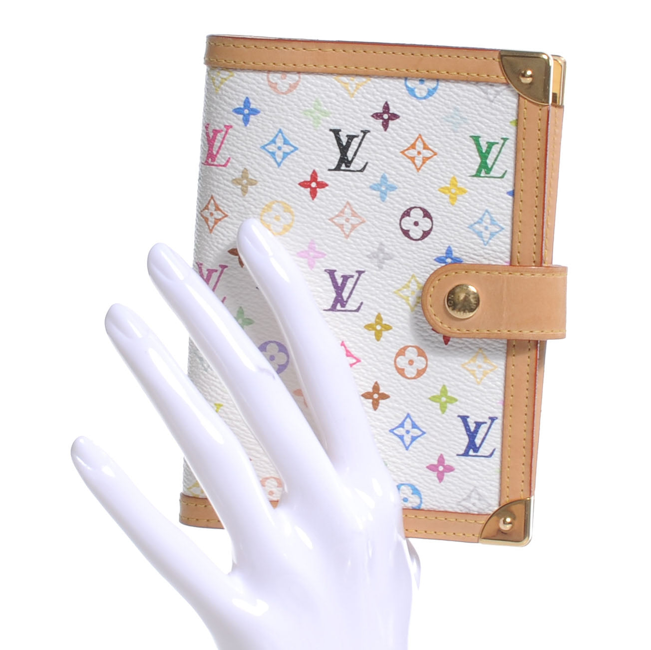Monogram Multicolor Small Ring Agenda Cover White