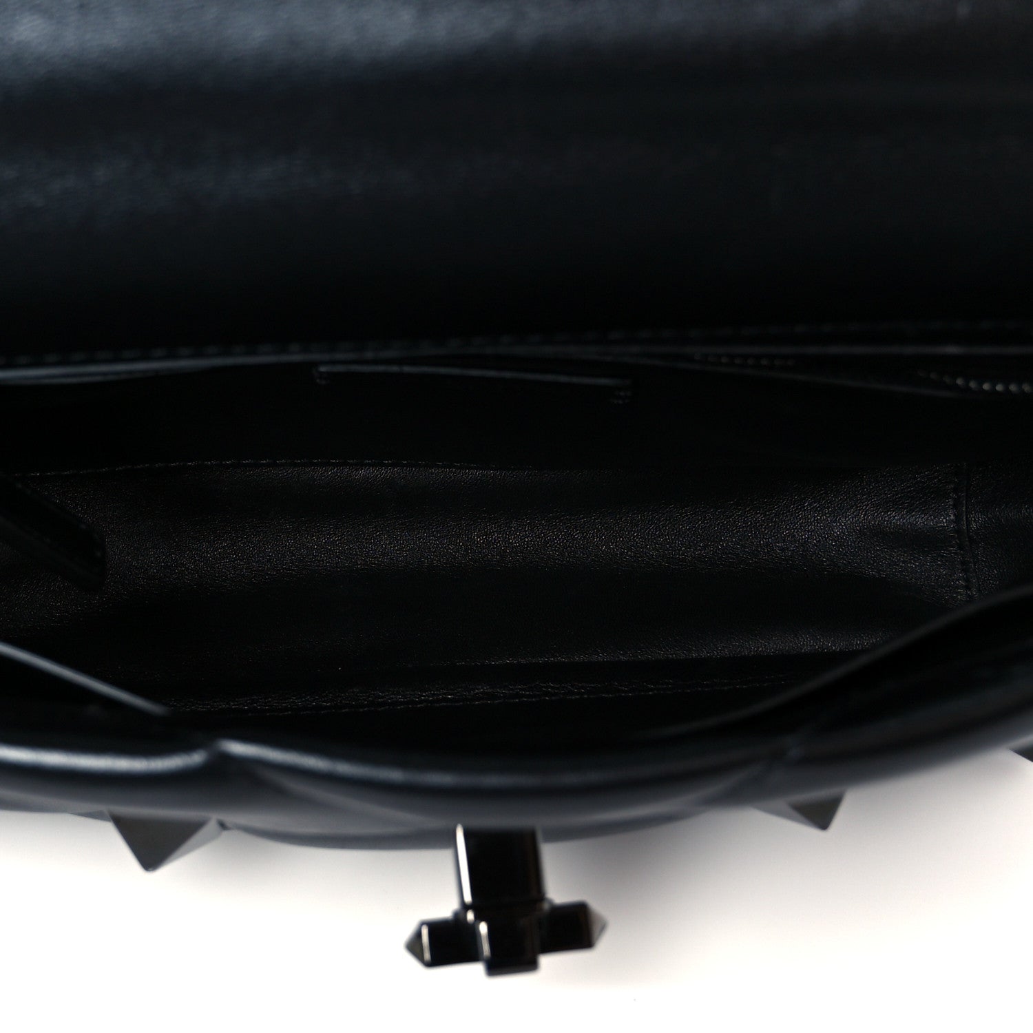 Valentino Garavani Nappa Monochrome Medium Roman Stud Shoulder Bag Black 5 of 10
