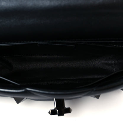 Valentino Garavani Nappa Monochrome Medium Roman Stud Shoulder Bag Black 5 of 10