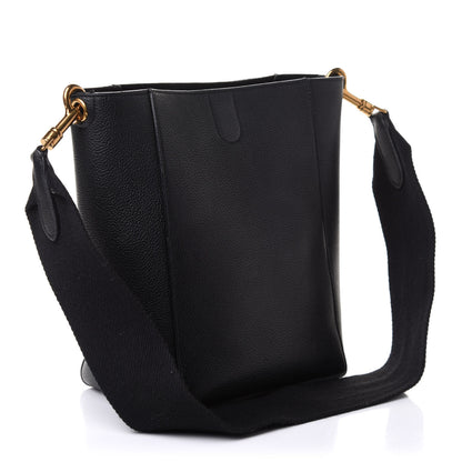 Celine Soft Grained Calfskin Small Sangle Bucket Bag Black 3 of 11