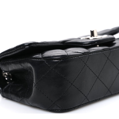 Chanel Lambskin Quilted Extra Mini Rectangular Flap Black 9 of 10