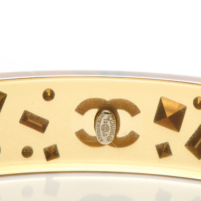 Chanel Lucite Crystal Baguette CC Bangle Beige 3 of 3