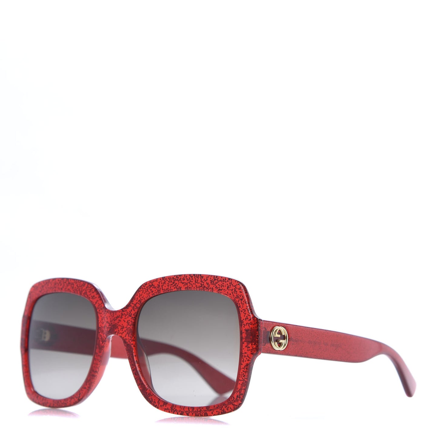 Square Frame GG 0036S Sunglasses Glitter Red