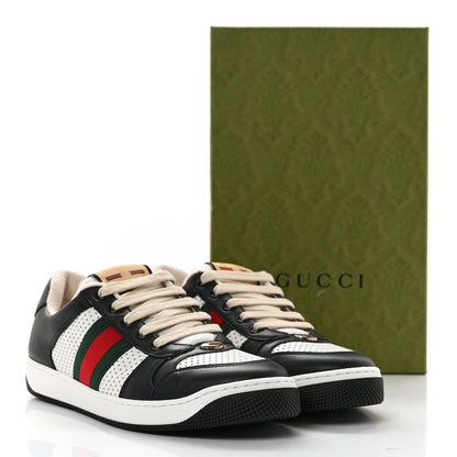 Gucci Calfskin Web Mens Screener Sneakers 41 Black White 9 of 9