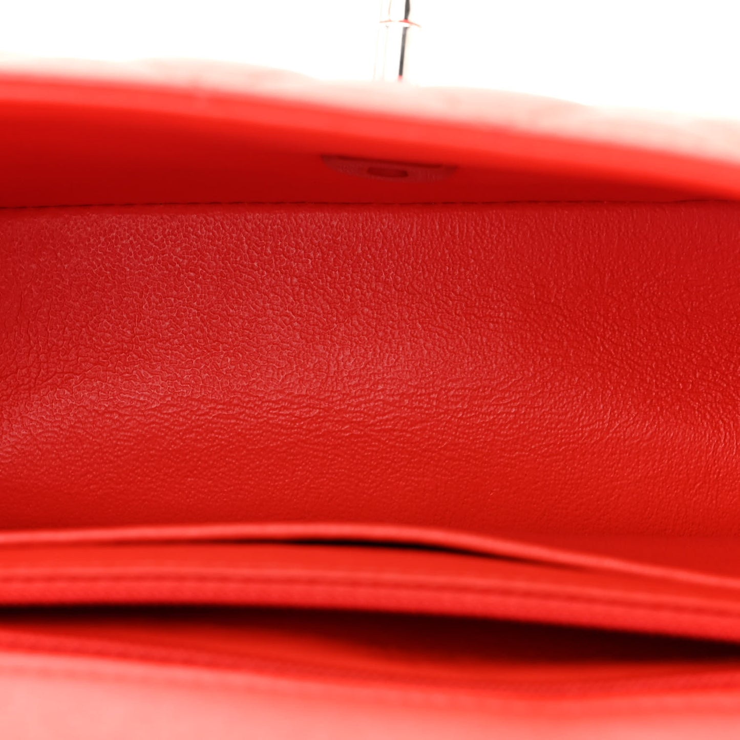 Lambskin Quilted Mini Rectangular Flap Red