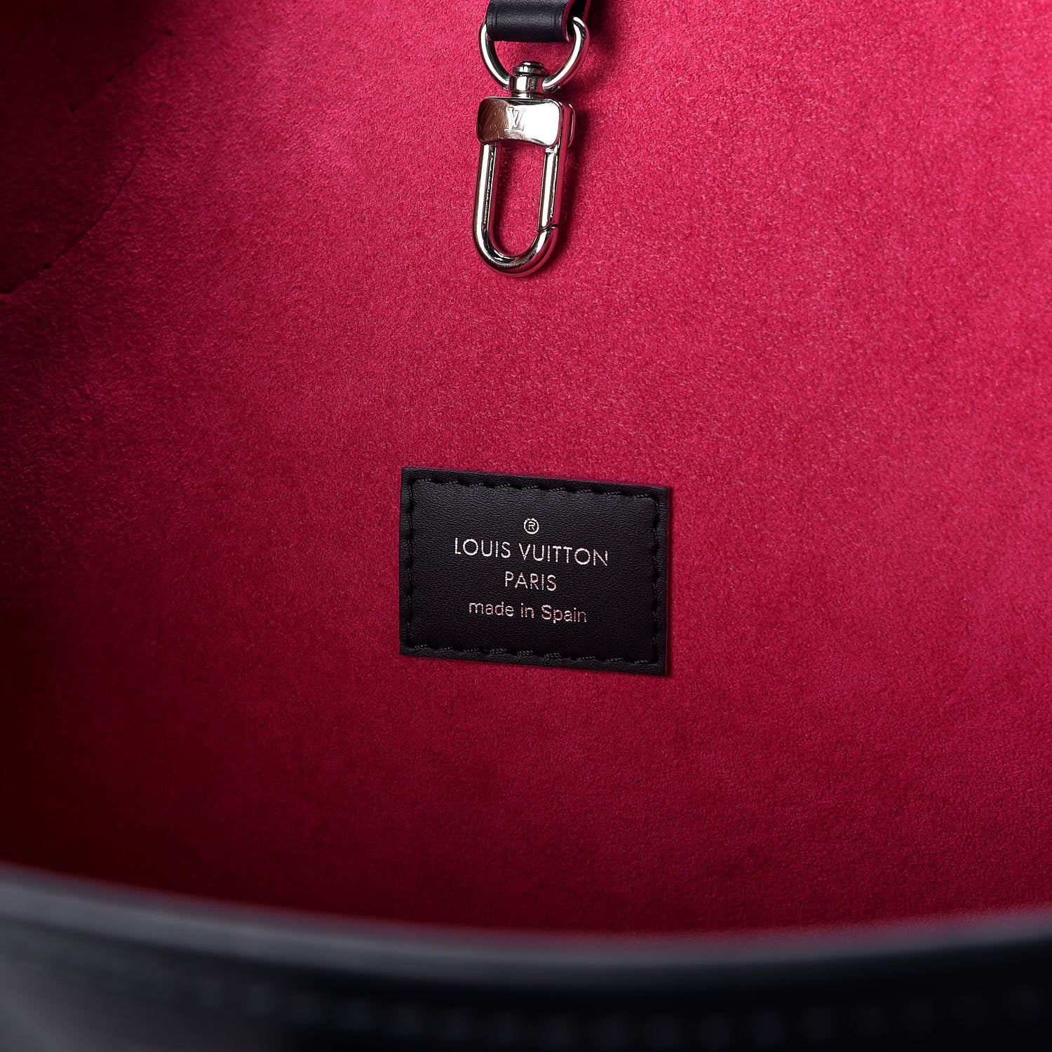 Louis Vuitton Epi Neverfull MM Black Hot Pink 7 of 11