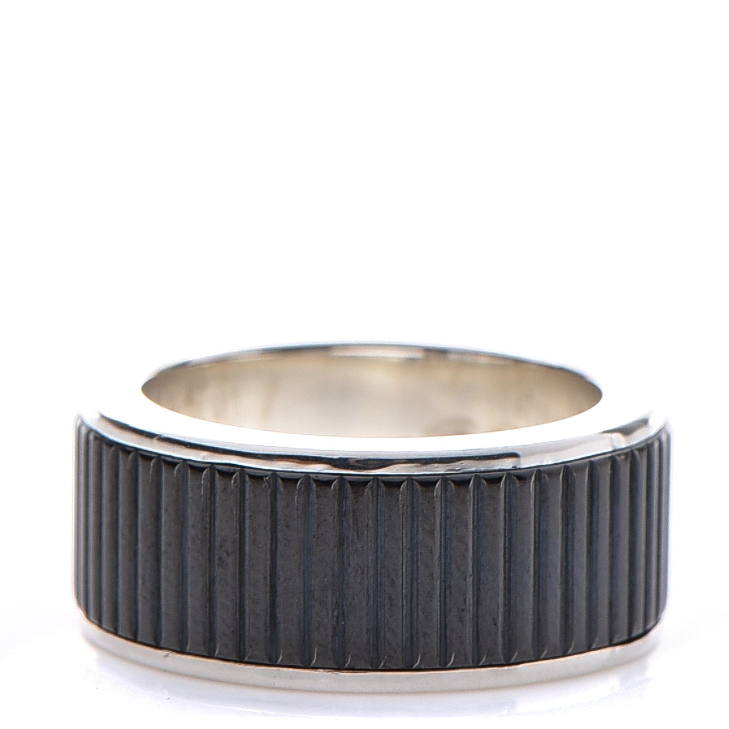 Tiffany Sterling Silver 9mm Titanium Coin Edge Ring 5.75 1 of 7