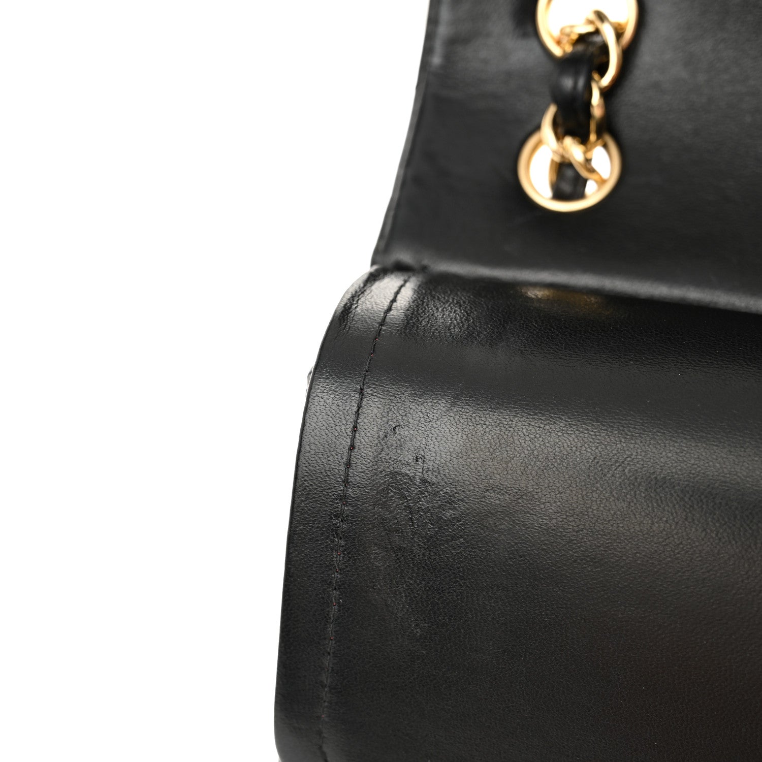 Chanel Lambskin Quilted Jumbo Double Flap Black 12 of 13