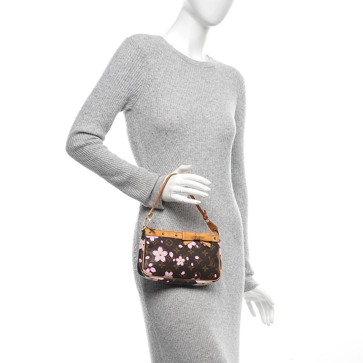 Monogram Cherry Blossom Pochette Accessories Brown