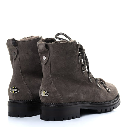 Jimmy Choo Suede Shearling Hillary Flat Boots 40 Mink 3 of 7