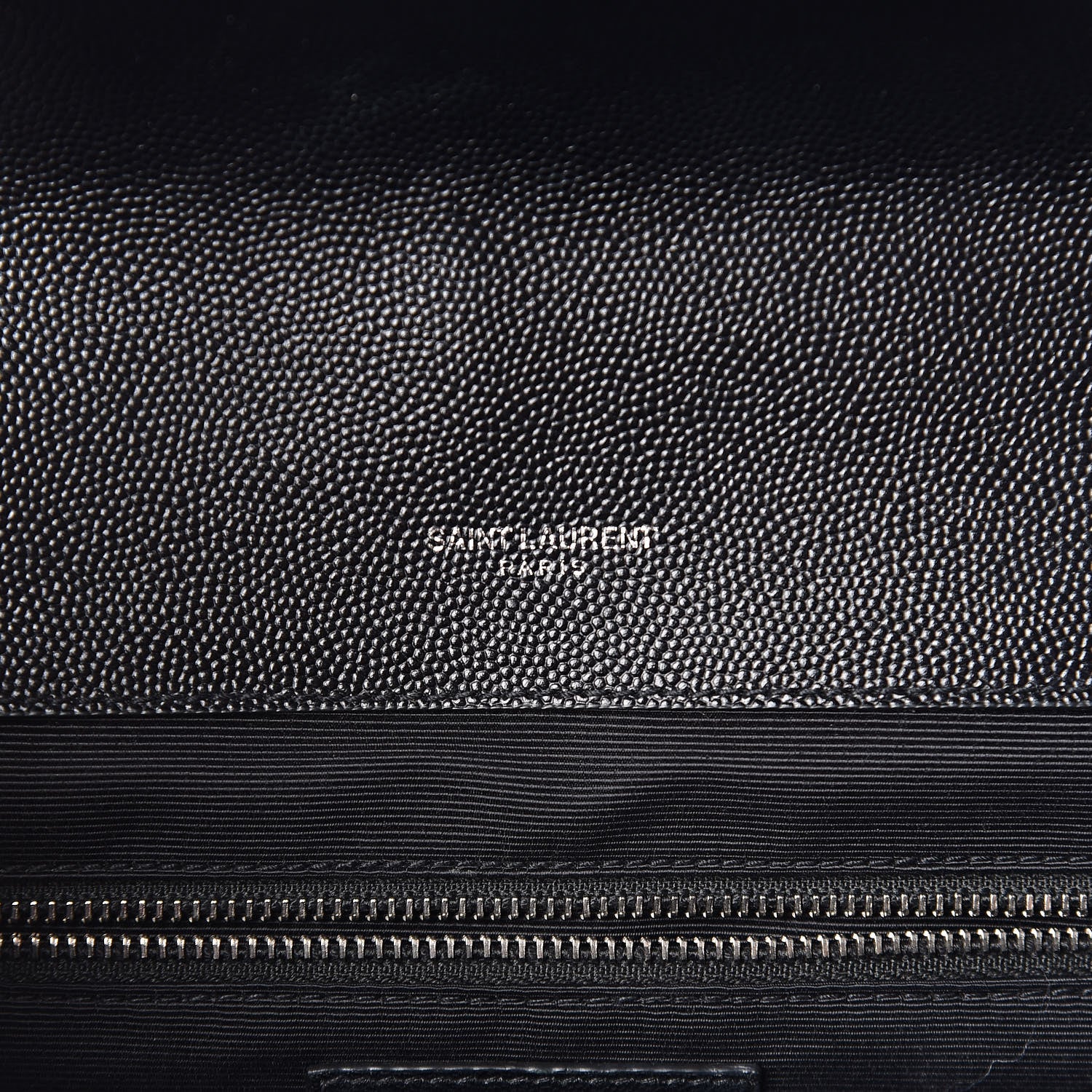 Saint Laurent Grain De Poudre Textured Mixed Matelasse Large Triquilt Monogram Satchel Black 9 of 11