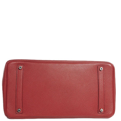 Hermes Togo Birkin 35 Rouge H and Ebene 5 of 24