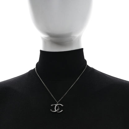 Chanel Baguette Crystal Large CC Pendant Necklace Silver 2 of 5