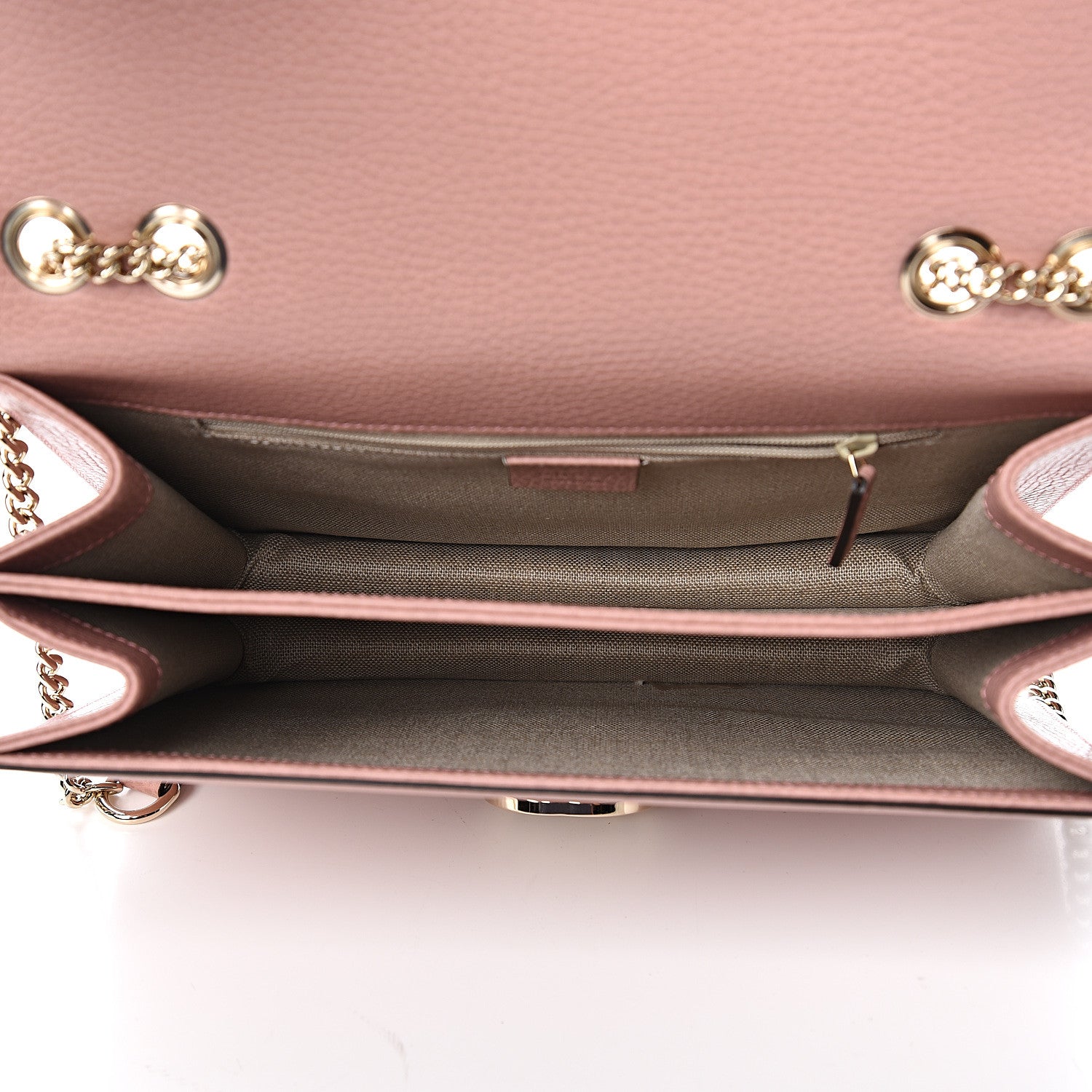 Gucci Dollar Calfskin Interlocking G Shoulder Bag Soft Pink 4 of 9