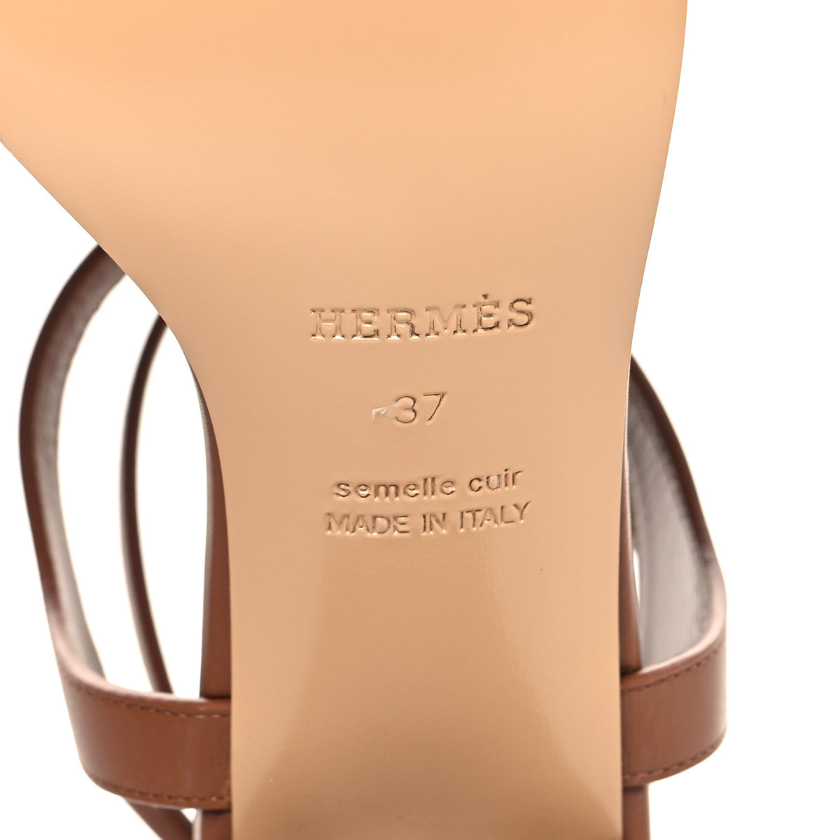 Calfskin Miramar 50 Sandals 37 Gold
