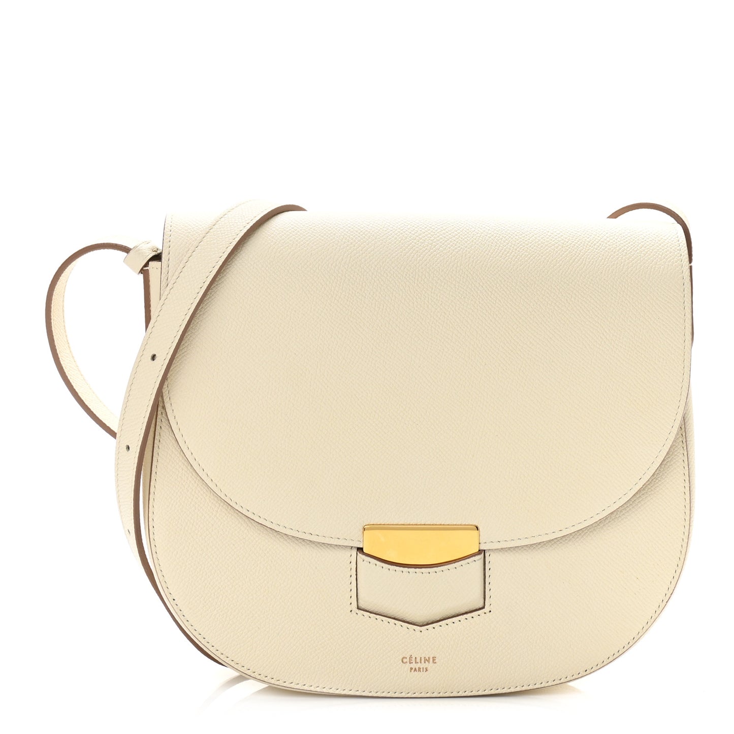 Grained Calfskin Compact Trotteur White