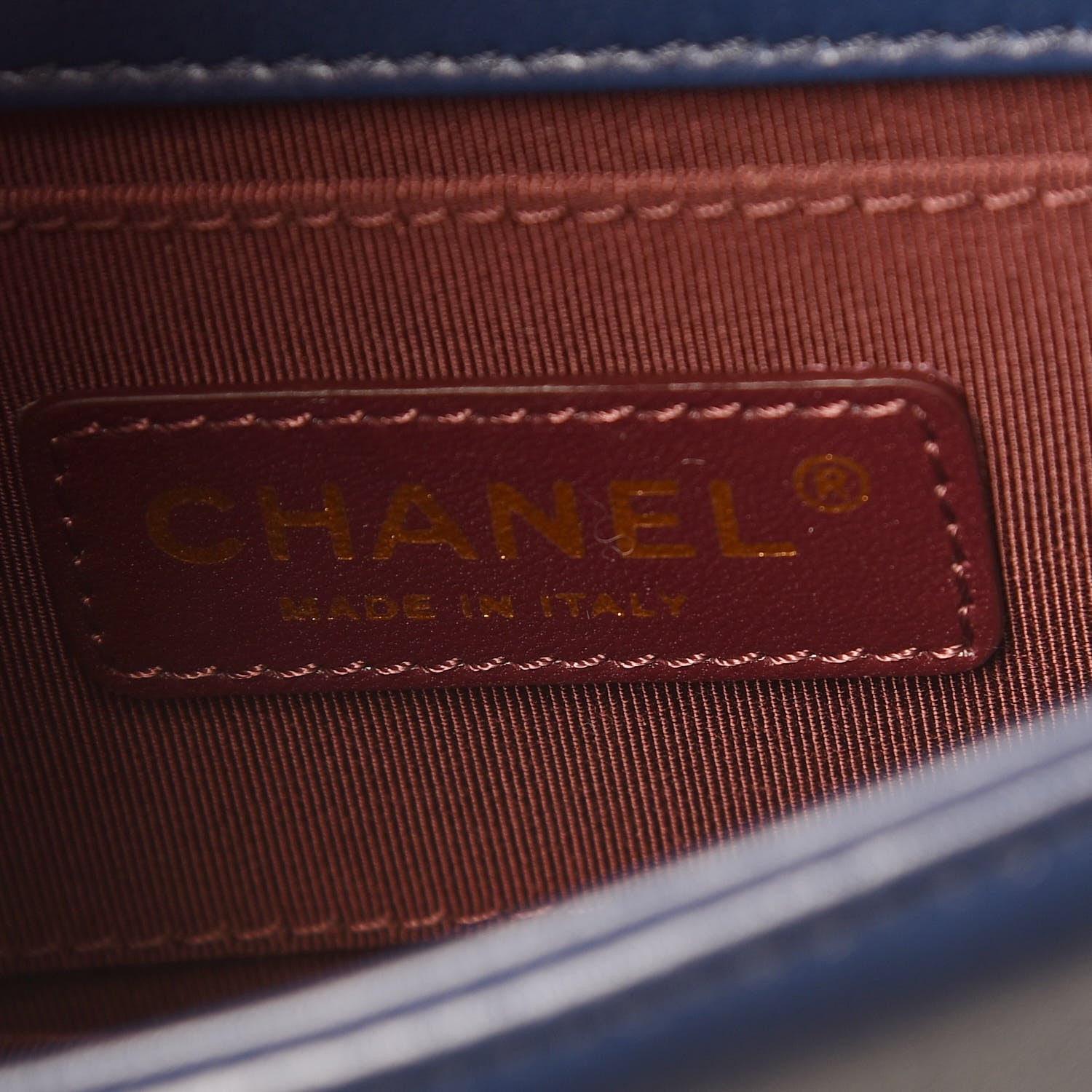 Chanel Lambskin Quilted Studded Boy Brick Flap Blue 6 of 9