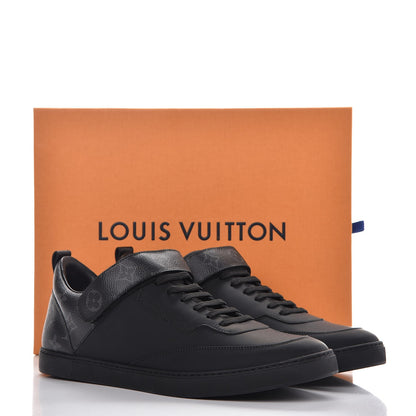 Louis Vuitton Calfskin Monogram Eclipse Passenger Sneakers 9.5 Black 9 of 9