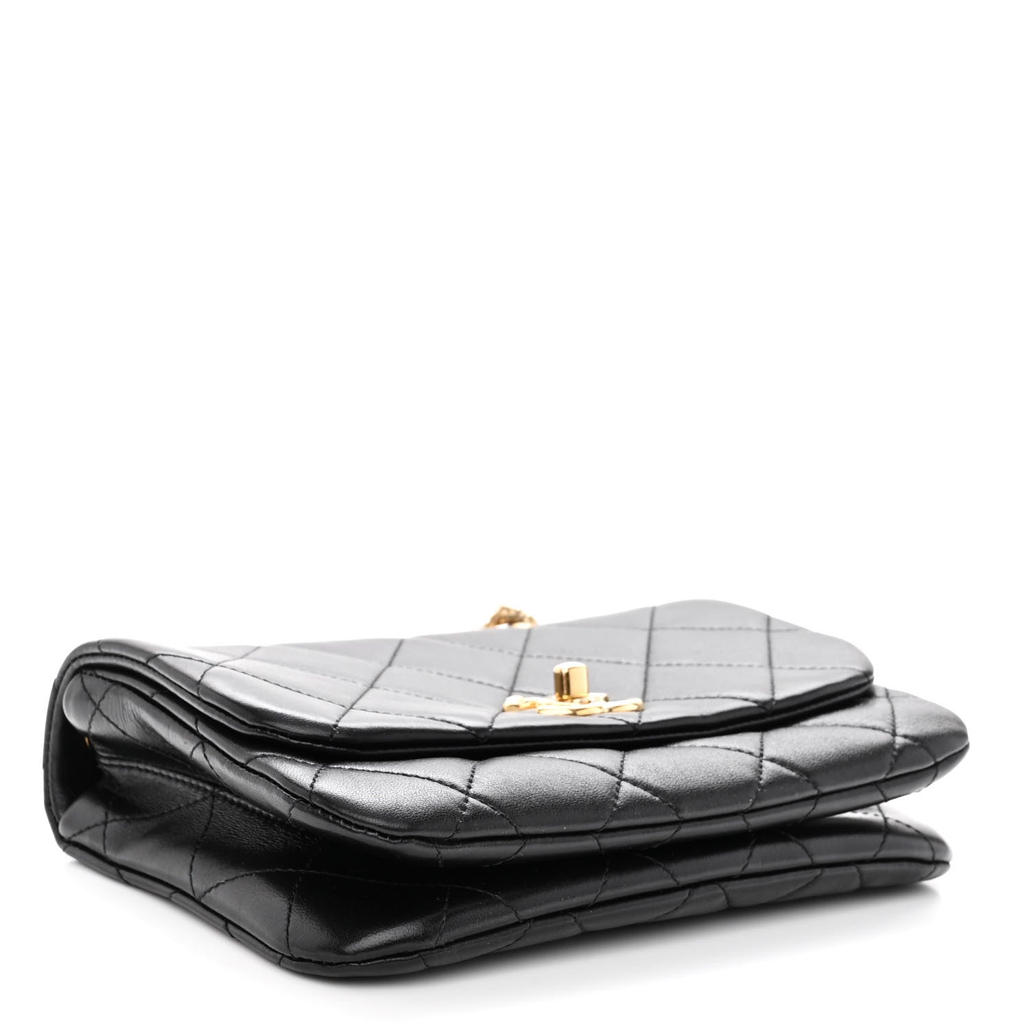 Chanel Lambskin Quilted Small Color Match Flap Black Multicolor 4 of 10