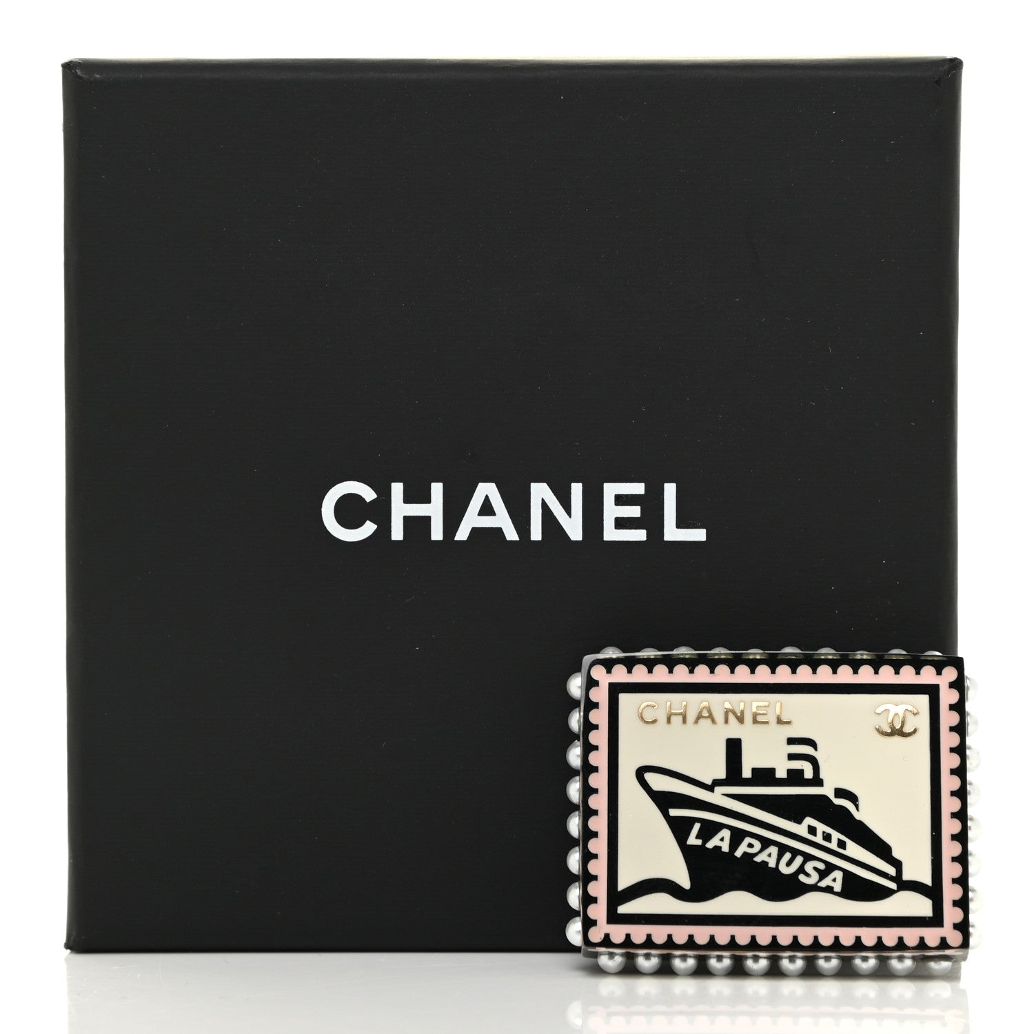 Chanel Resin Pearl CC La Pausa Brooch Multicolor 5 of 5